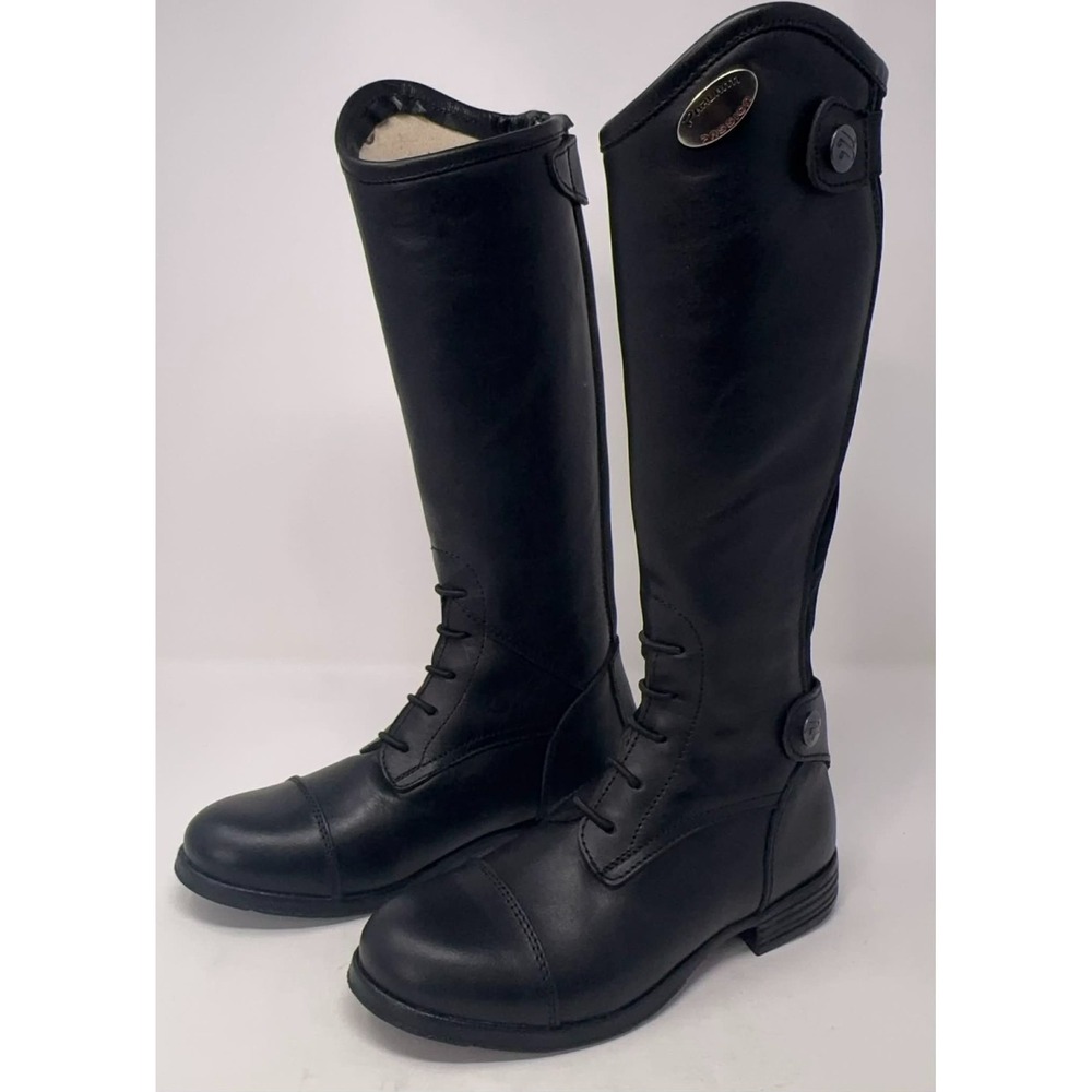 NEW Parlanti Passion Field Riding Boots Kids EU 31/13 Black‎ Leather Equestrian
